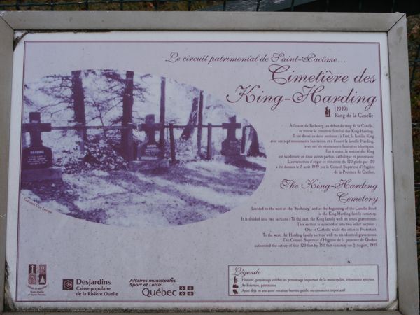 Cimetire King and Harding Families, St-Pacme, Kamouraska, Bas-St-Laurent, Québec