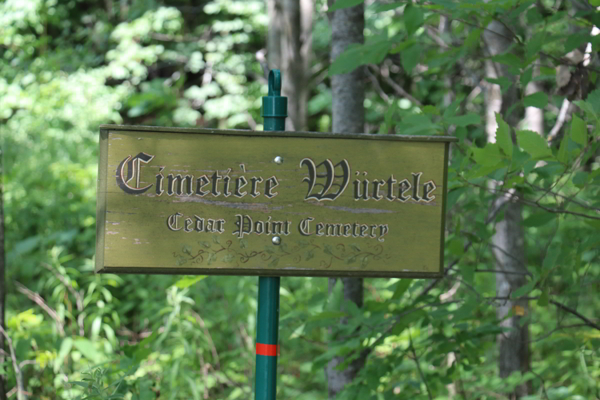 Cedar Point (aka Wrtele) Cemetery, St-David-d'Yamaska, St-David, Pierre-De Saurel, Montrgie, Quebec